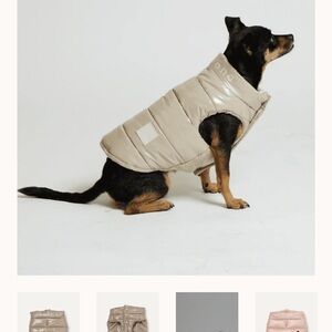 Super Chic and Warm Maxbone Arabella Puffer Vest in Sand, Medium